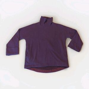 Athleta Cozy Karma Funnel Neck Sweatshirt Womens Medium Spiced Cabernet